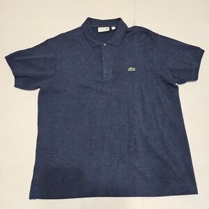 Lacoste Polo Shirt Mens XL Blue Heather Classic Fit